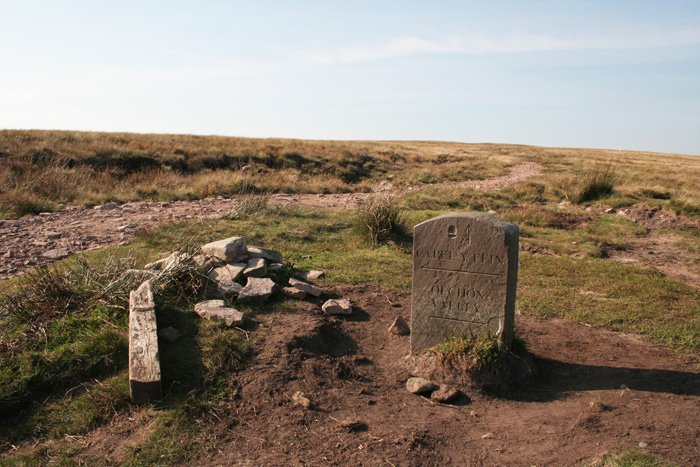 View just south of the summit of Black Mountain South from the county boundary stone